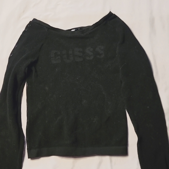 Guess Tops - Guess Fishnet Black top small